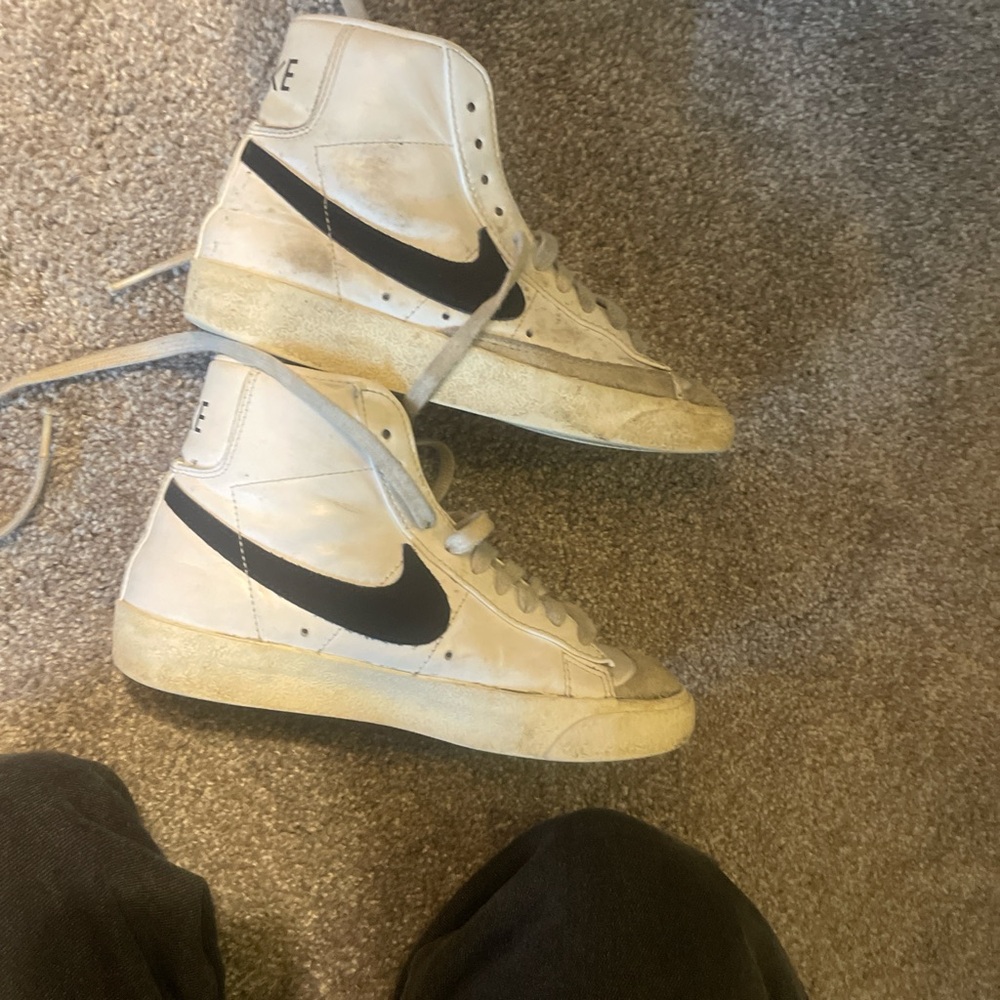 Nike Men's High-Top Sneakers - Cream and Black
